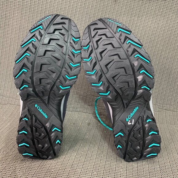 Columbia Womens Size 11W Gray & Teal Mid Waterproof Hiking Boots - Picture 7 of 8